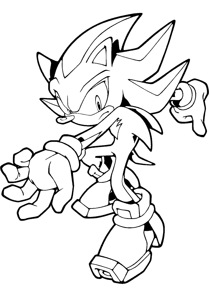 sonic para colorir