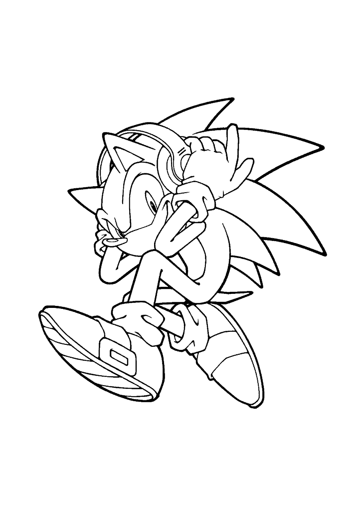 sonic para colorir