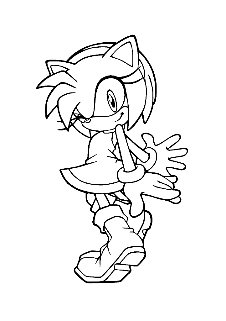 sonic para colorir