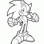sonic para colorir