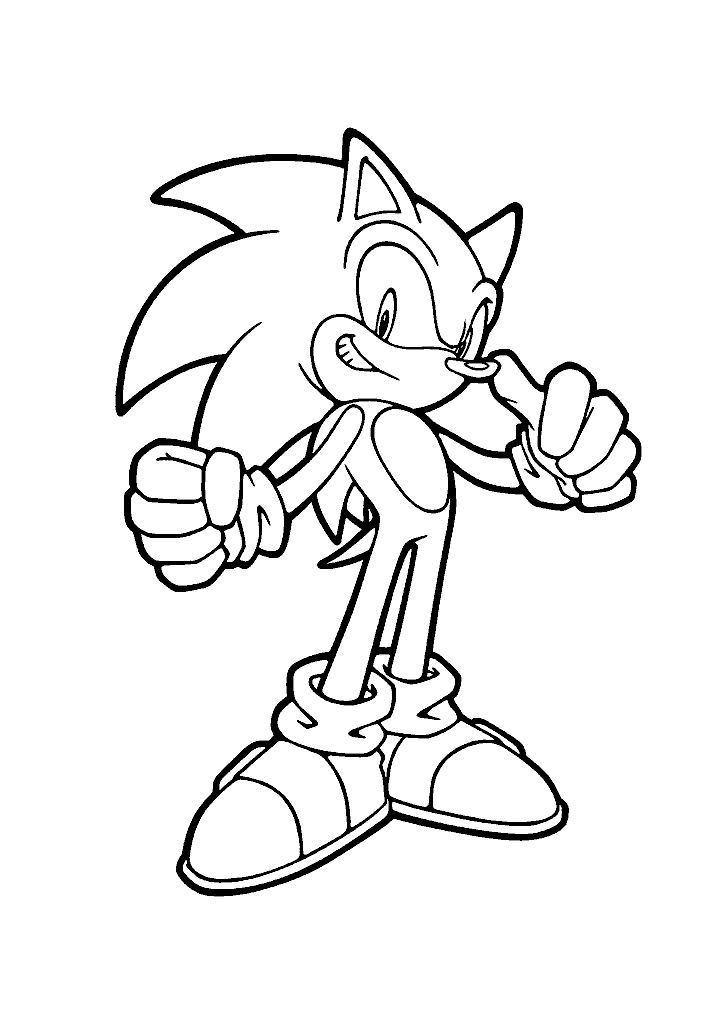 sonic para colorir