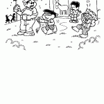 turma da monica para colorir