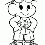 turma da monica para colorir