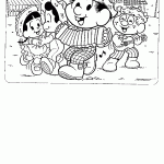 turma da monica para colorir