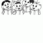turma da monica para colorir