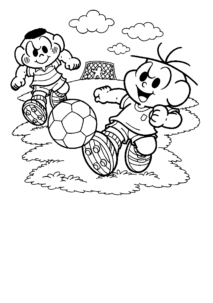 turma da monica para colorir