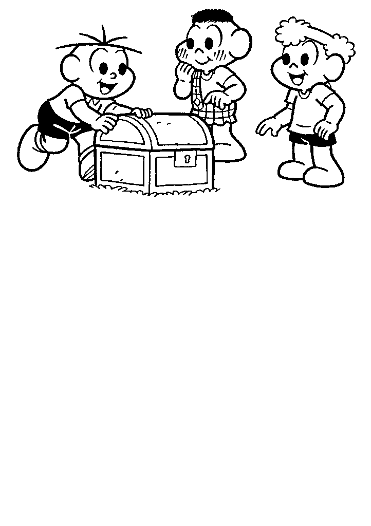 turma da monica para colorir