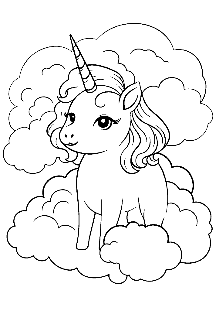 unicornio para colorir