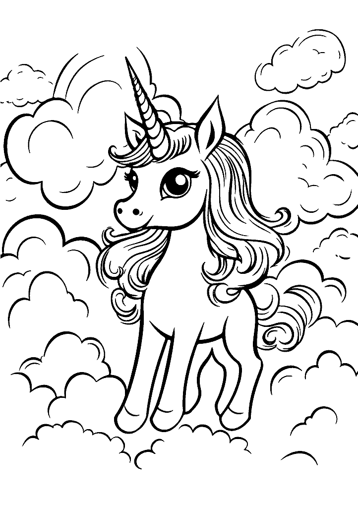 unicornio para colorir