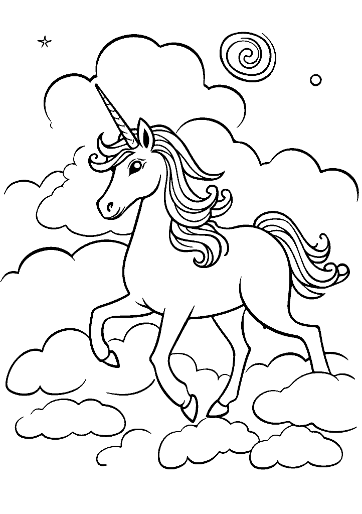 unicornio para colorir