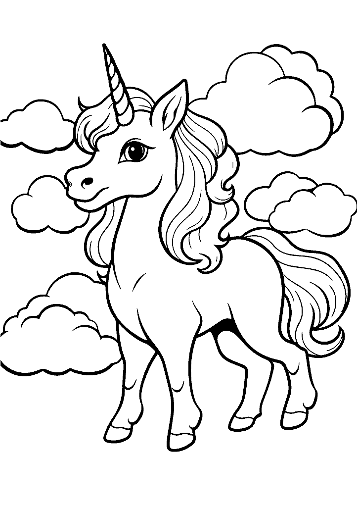 unicornio para colorir