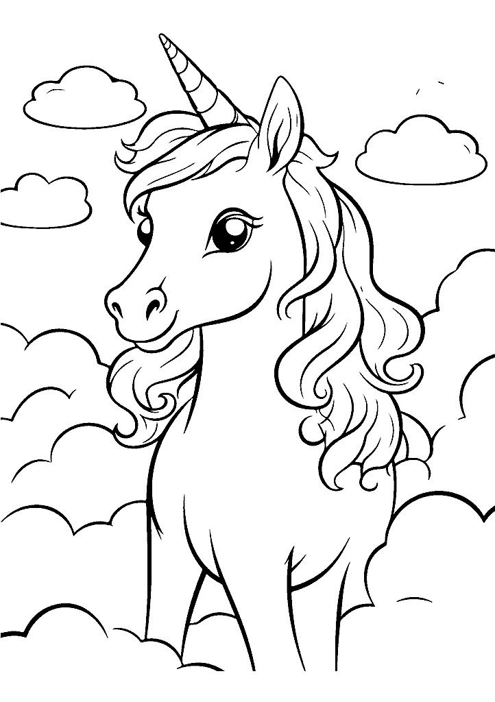 unicornio para colorir