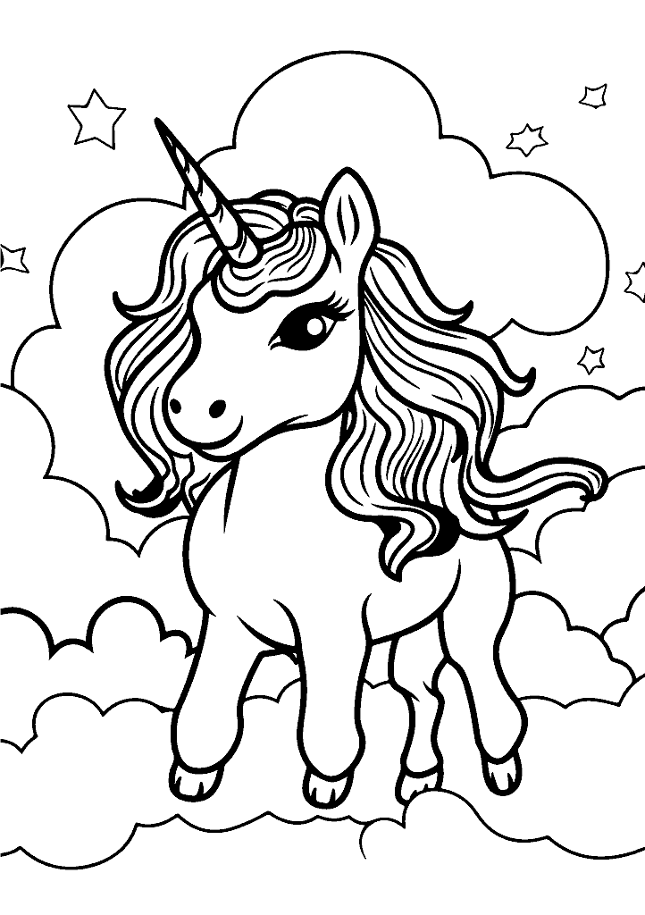 unicornio para colorir