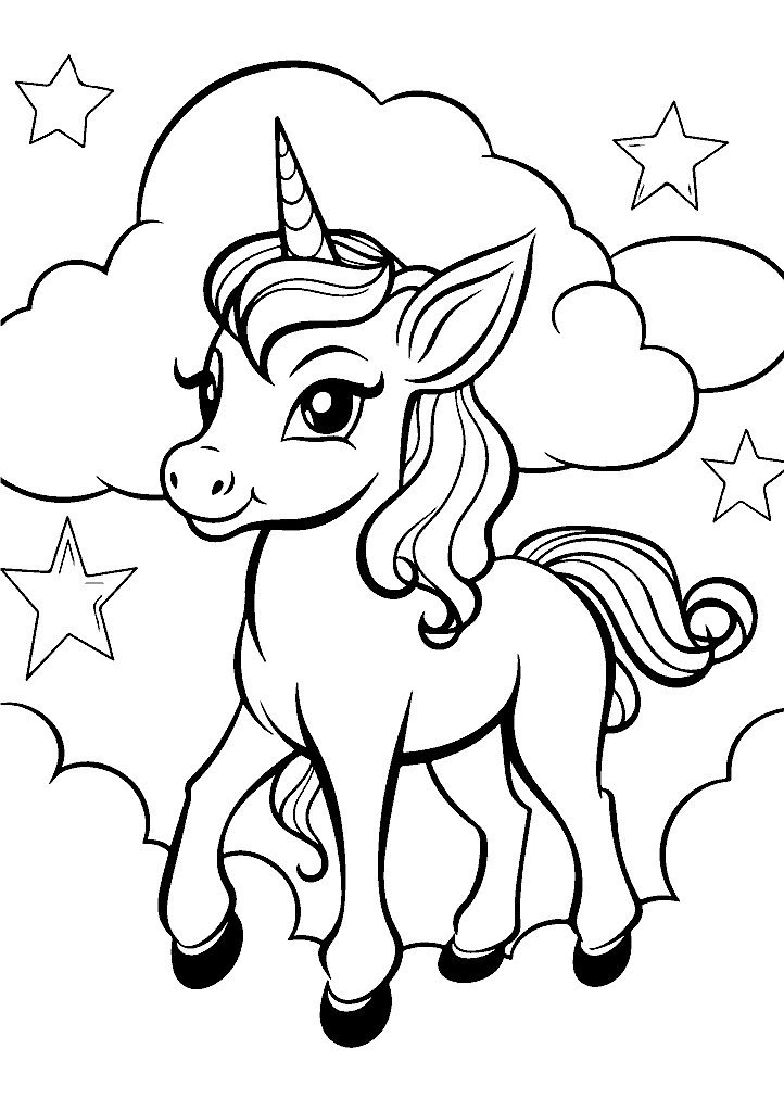 unicornio para colorir