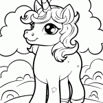 unicornio para colorir