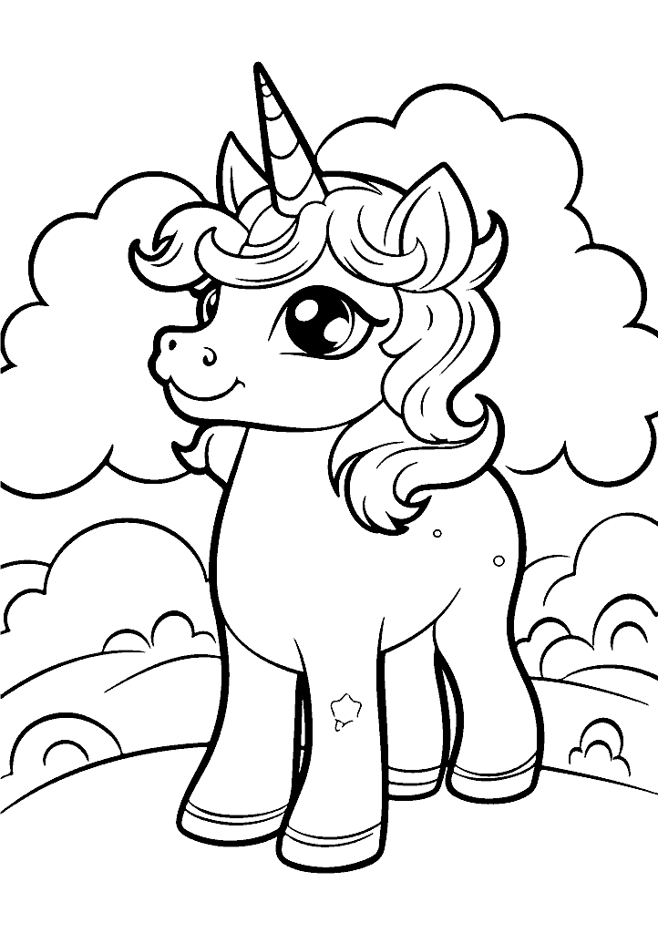 unicornio para colorir