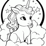 unicornio para colorir
