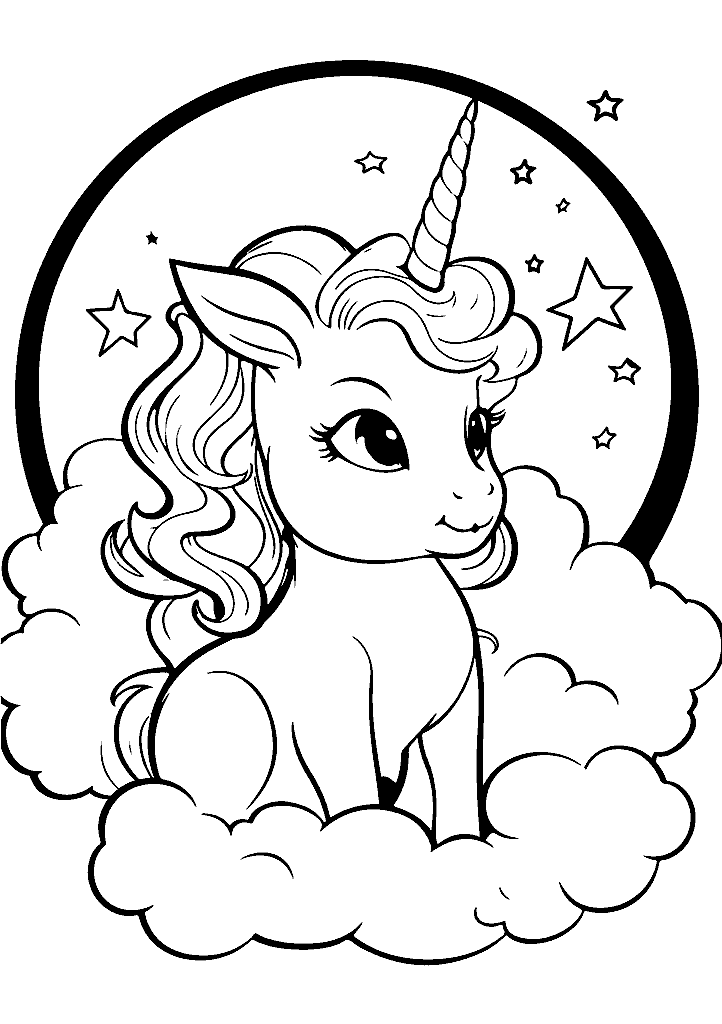 unicornio para colorir