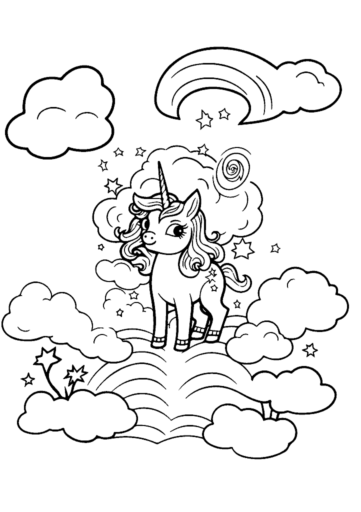 unicornio para colorir