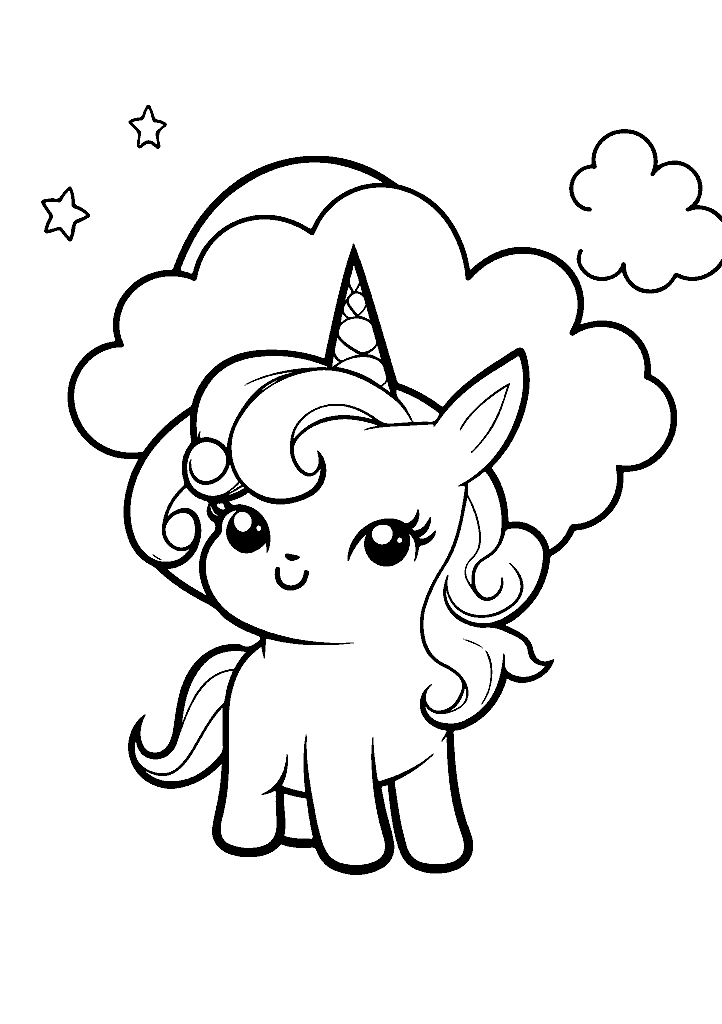 unicornio para colorir