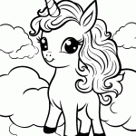 unicornio para colorir