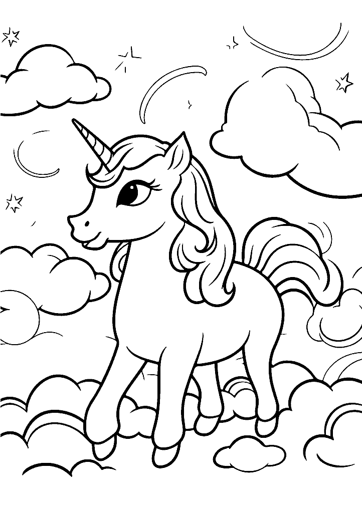 unicornio para colorir