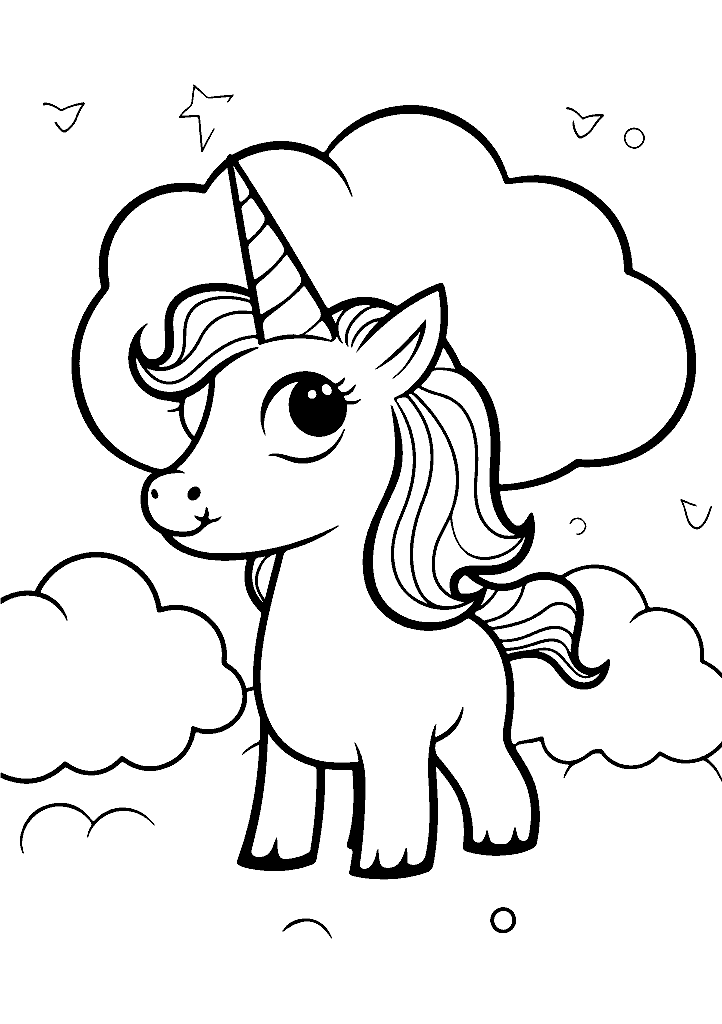 unicornio para colorir
