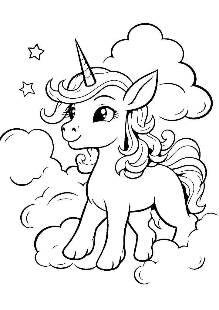 unicornio para colorir