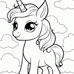 unicornio para colorir