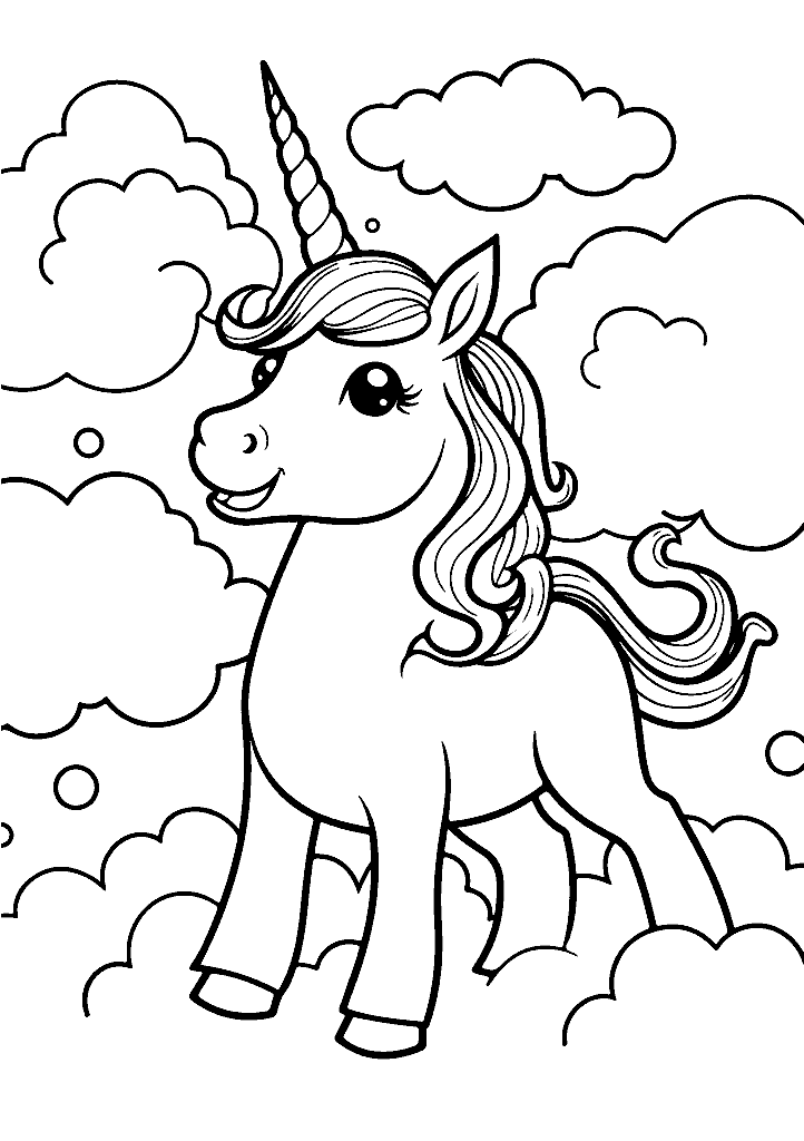 unicornio para colorir