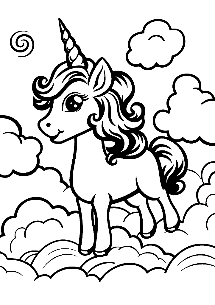 unicornio para colorir