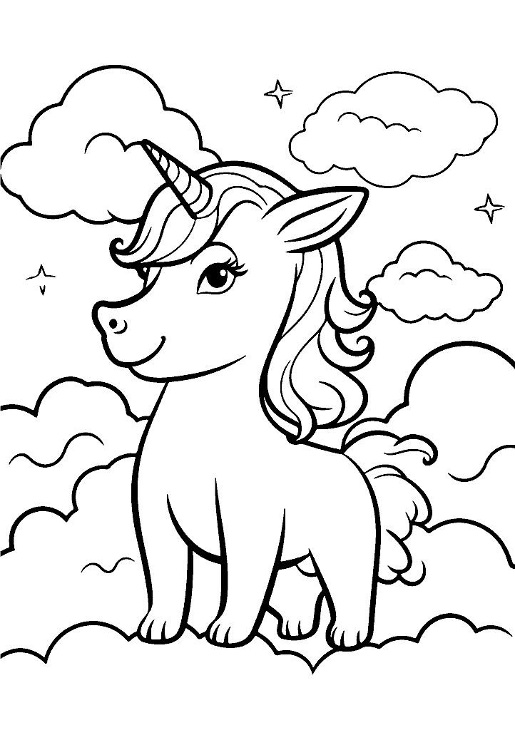 unicornio para colorir