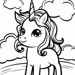 unicornio para colorir