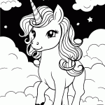unicornio para colorir