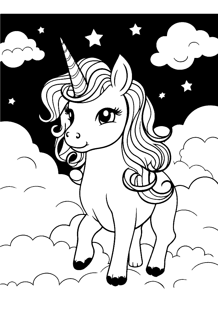 unicornio para colorir