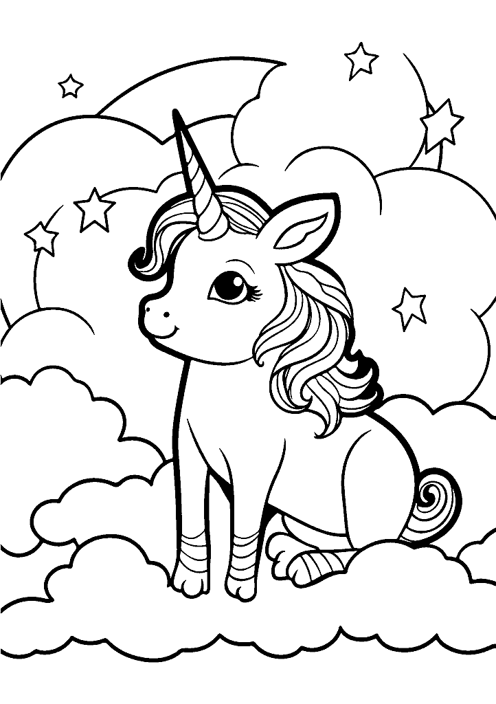 unicornio para colorir