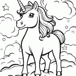 unicornio para colorir