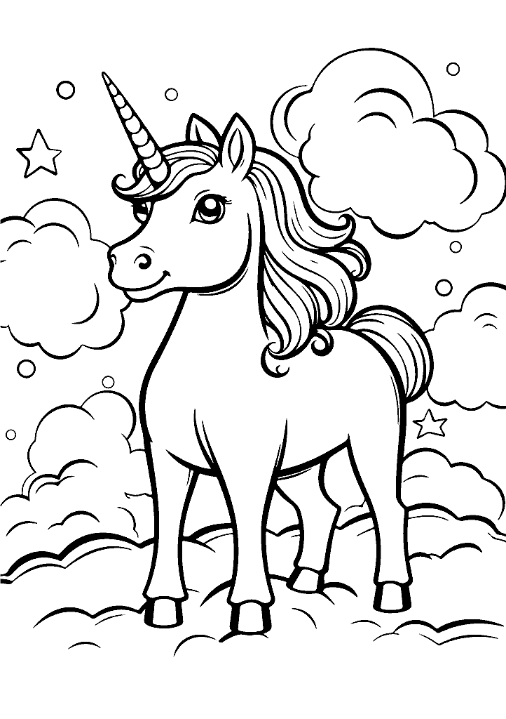unicornio para colorir