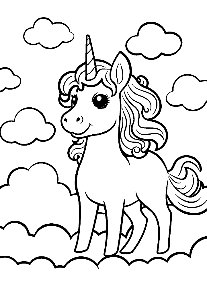 unicornio para colorir