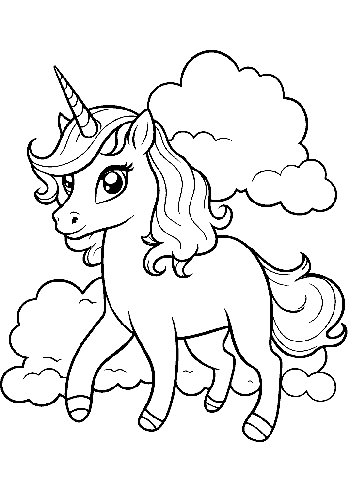 unicornio para colorir