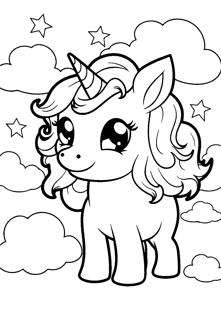 unicornio para colorir