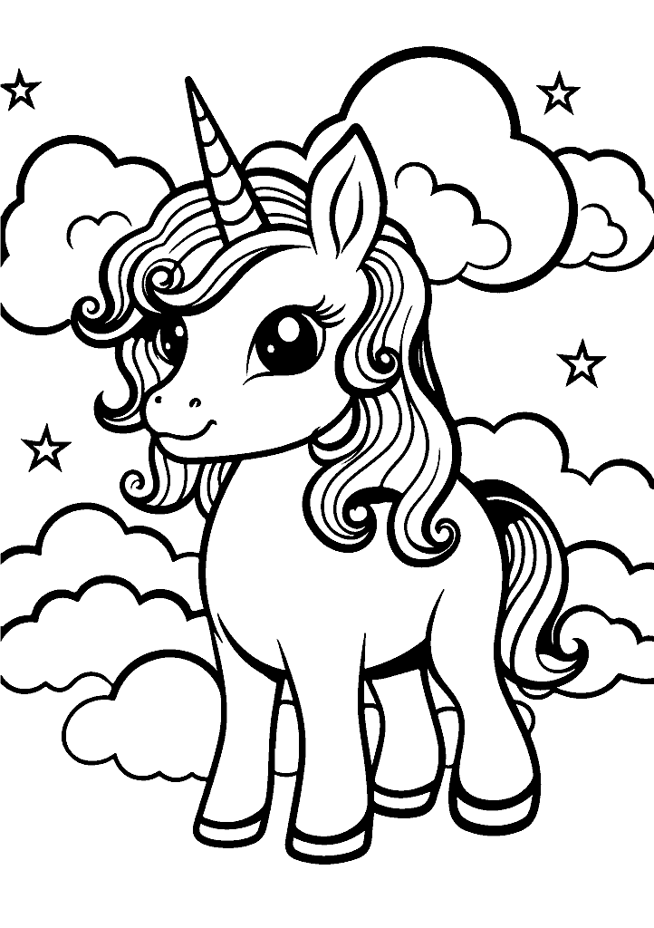 unicornio para colorir