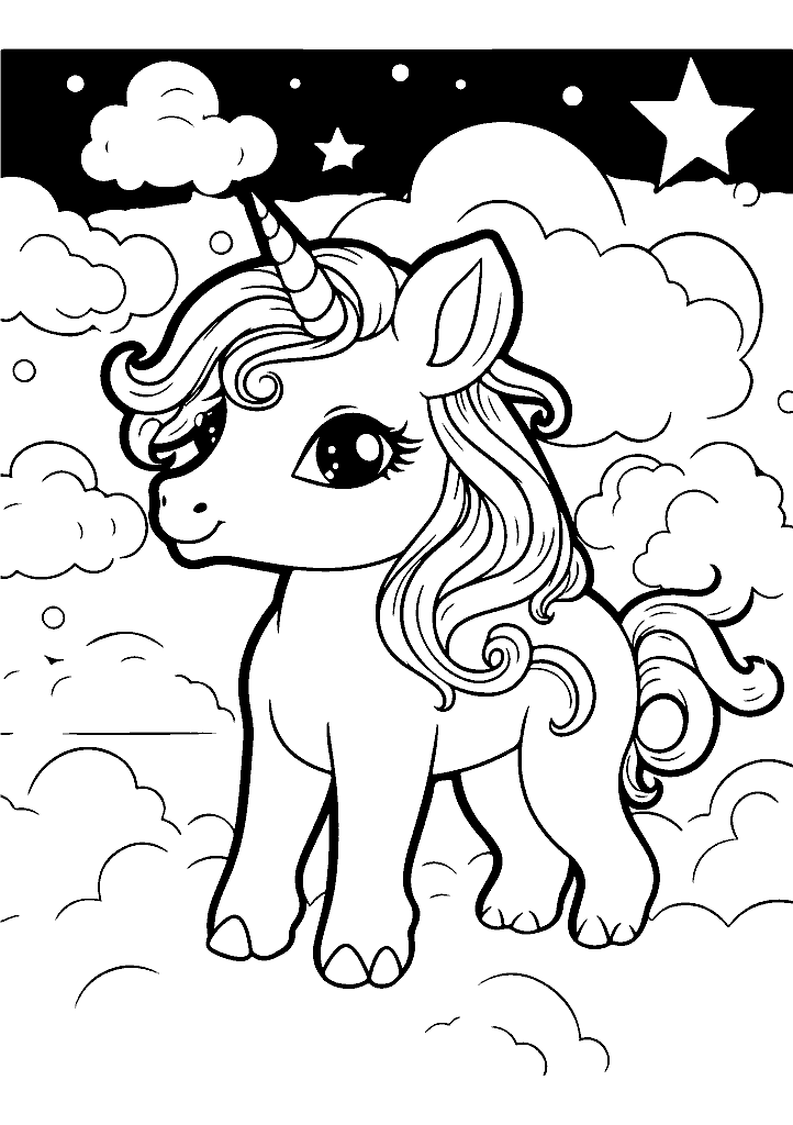 unicornio para colorir