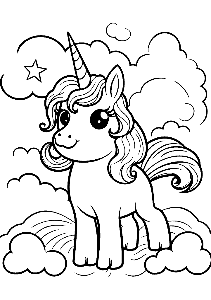 unicornio para colorir