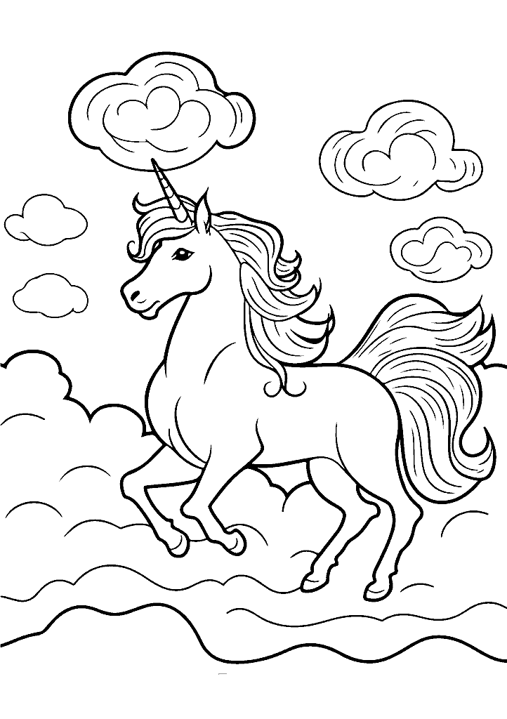 unicornio para colorir
