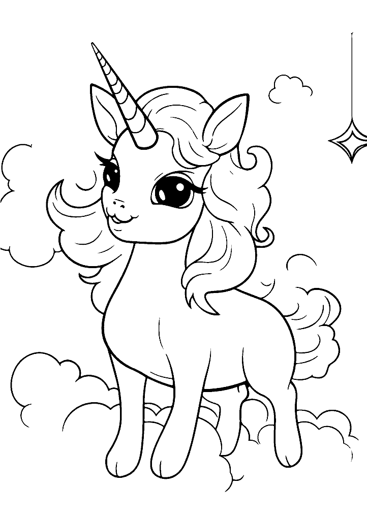 unicornio para colorir