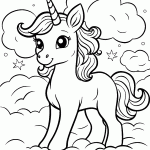 unicornio para colorir