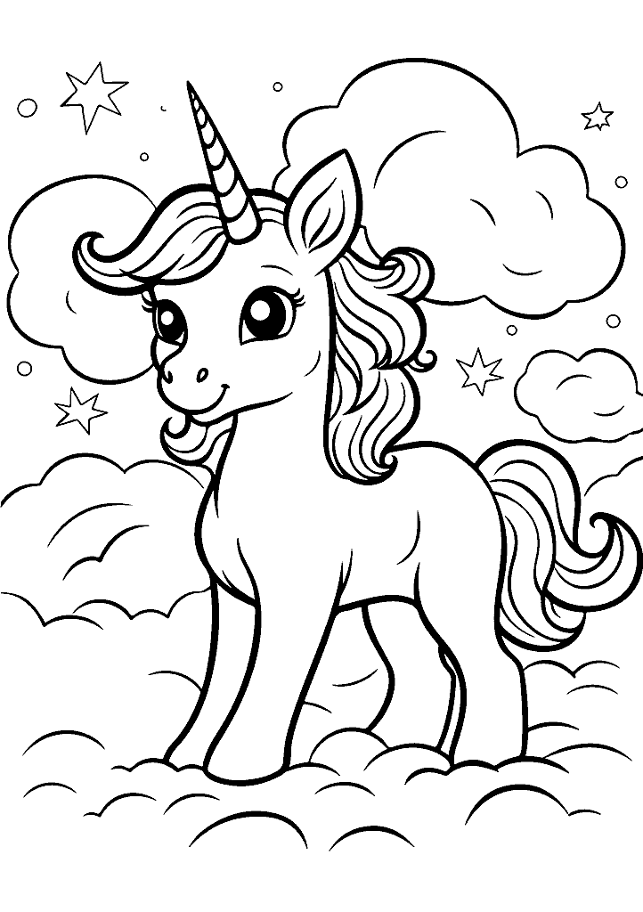 unicornio para colorir