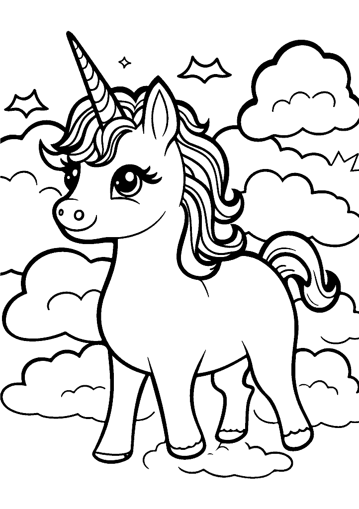 unicornio para colorir