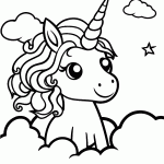 unicornio para colorir